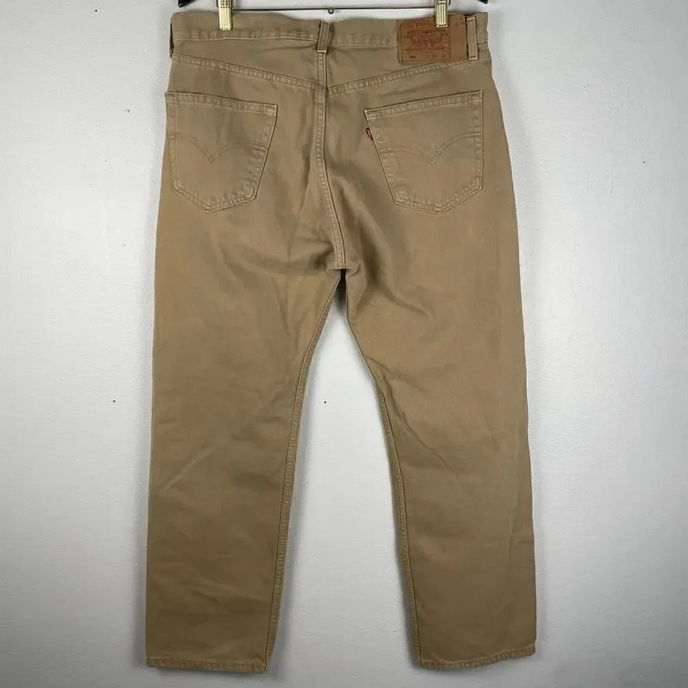 Tan Levi’s Button Fly Denim Jeans Size 38 ep EUC